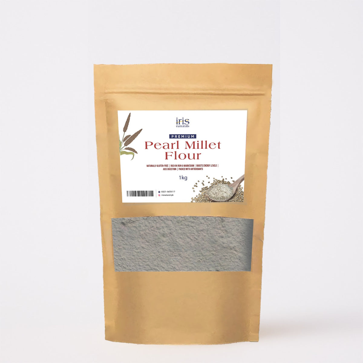 Pearl Millet Flour by Iris Naturals / (باجرے کا آٹا) / bajra ka Atta - 1kg